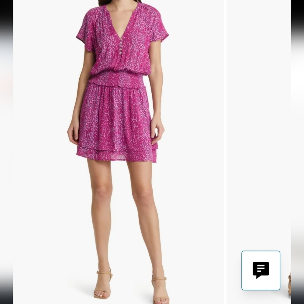 Rails Karla Magenta Cheetah Print Dress Size Medium